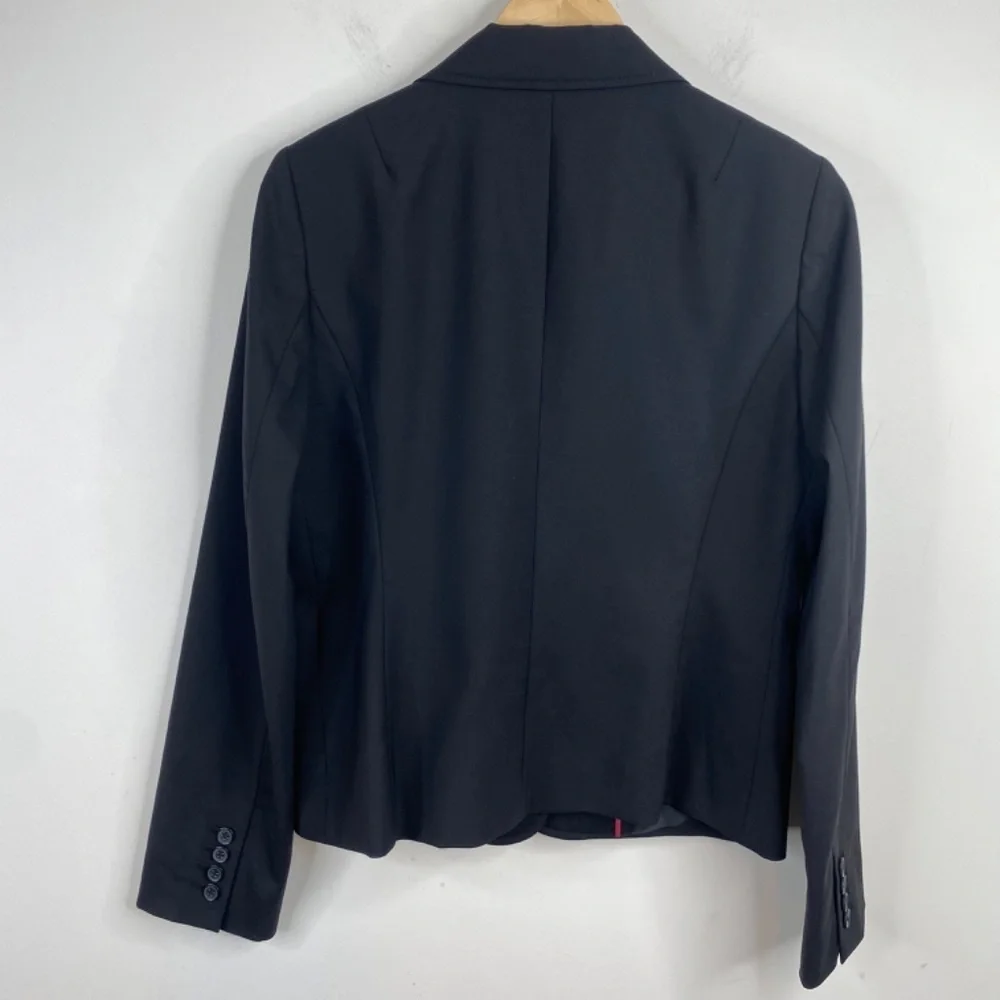 J Crew Schoolboy Blazer 10 Wool Black Minimalist Classic Menswear Office Chic